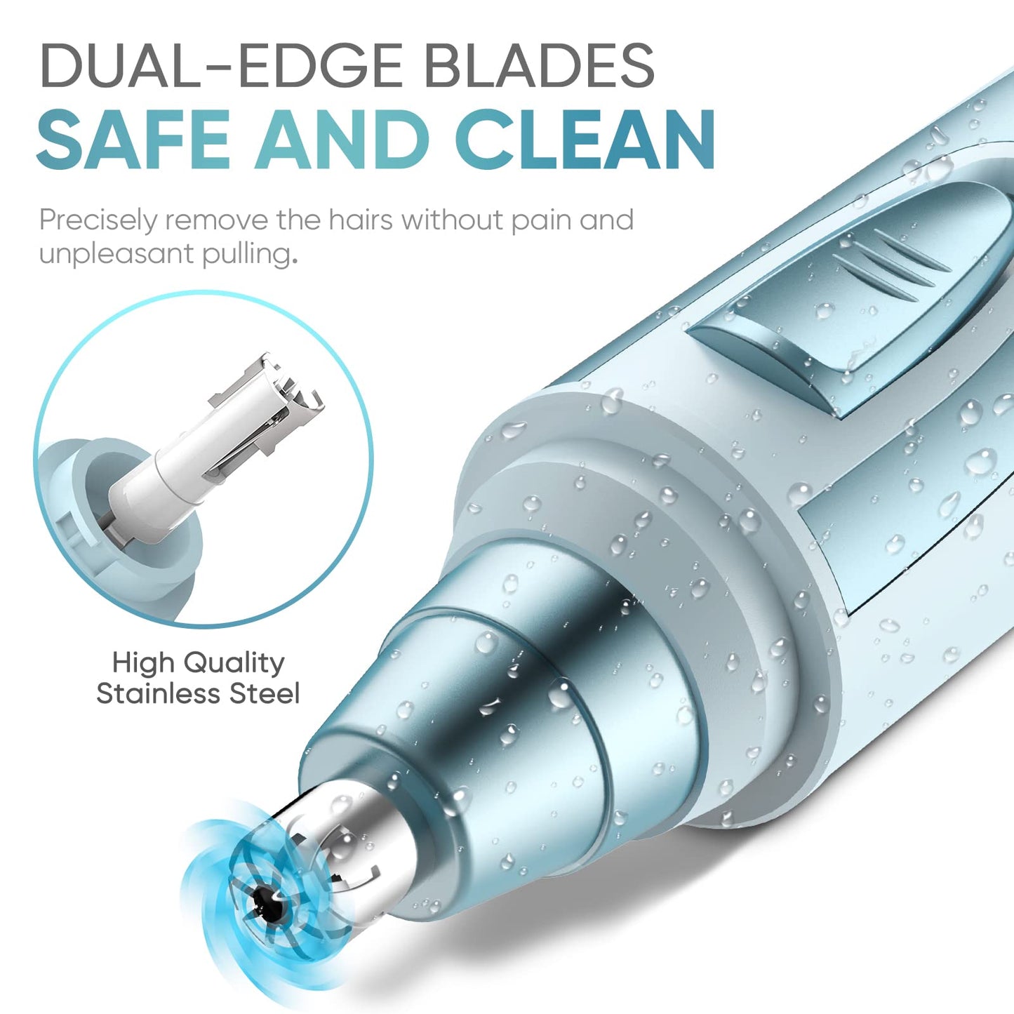 Ear and Nose Hair Trimmer Clipper - 2026 Professional Painless Eyebrow & Facial Hair Trimmer for Men Women, Battery-Operated Trimmer with IPX7 Beauty and Personal Care ZORAMI