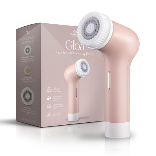 Gloa Face and Body Cleansing Brush by Project E Beauty - 3 Cleaning Brushes - Pore Cleaner - Scrub Brushes for Cleaning - Exfoliate for Face & Body Beauty and Personal Care Project E Beauty
