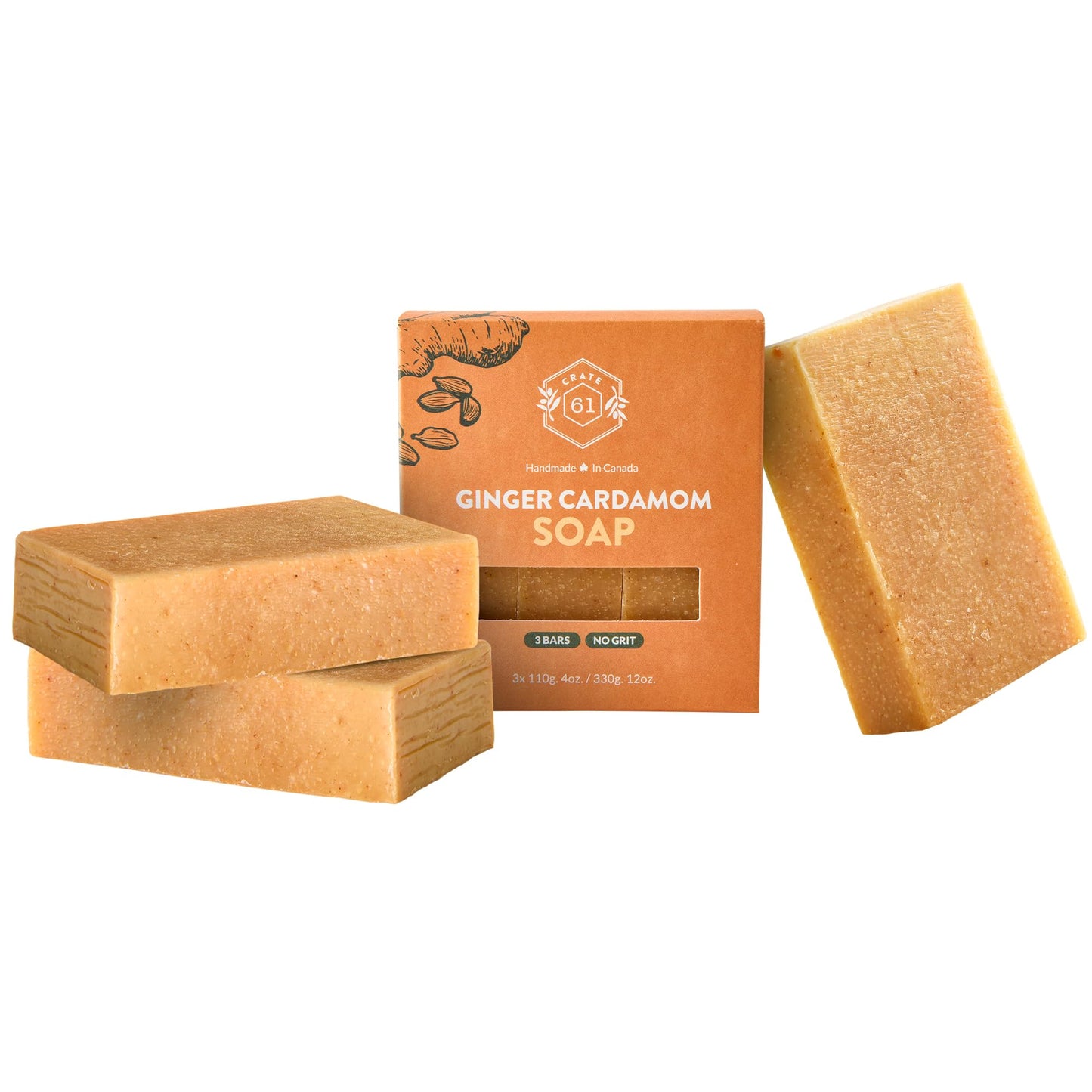 Crate 61 Organics, Handmade in Canada, Plant Based Natural Bar Soap Cold Pressed For Face & Body, w/Premium Essential Oils, For Men & Women 3 Pack Beauty & Personal Care Crate 61 Organics