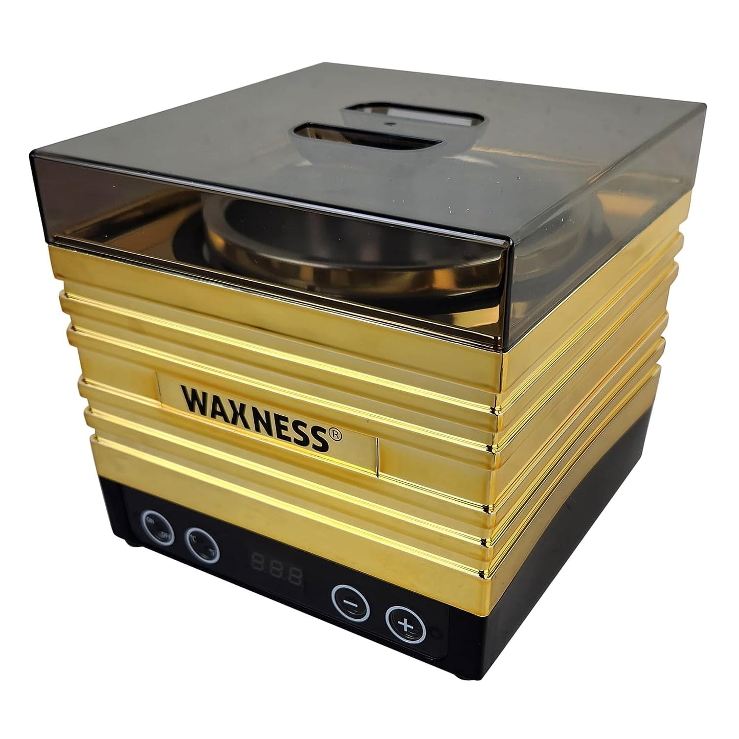 Waxness Premium Gold Stripless Wax Kit with W-CUBE Digital Heater, 1.65 lb (750 g) Hard Wax Beads - Rosin-Free Wax for Sensitive Skin - Professional Beauty and Personal Care Waxness