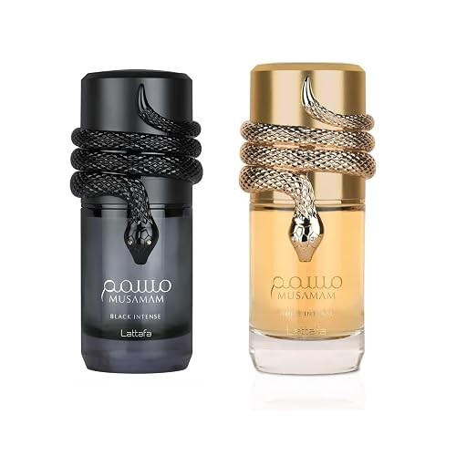 Lattafa Musamam White Intense & Musamam Black Intense Eau De Parfum Spray for Men & Women - Luxury Arabian Fragrance Duo Pack - Long Lasting Perfume Beauty & Personal Care Lattafa