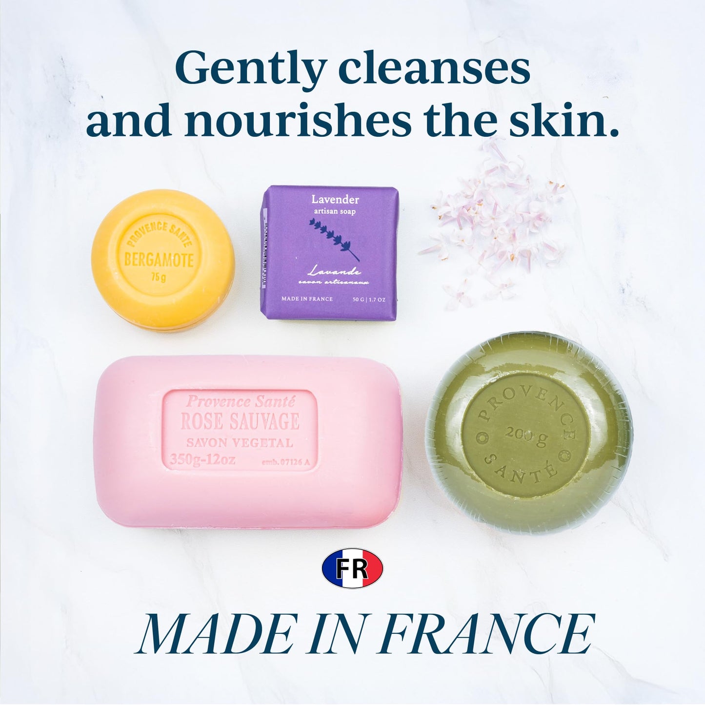 Provence Sante Luxury French Cleansing Bar - Moisturizing Shea Butter - Triple-milled Vetiver Fragrance, 2.7oz (Pack of 6) Beauty & Personal Care Provence Sante