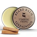 Striking Viking Beard Balm for Men - Sandalwood Scent, 2 Ounces - Leave in Beard Conditioner & Styling Balm - Made with Naturally Derived Argan Beauty & Personal Care Striking Viking