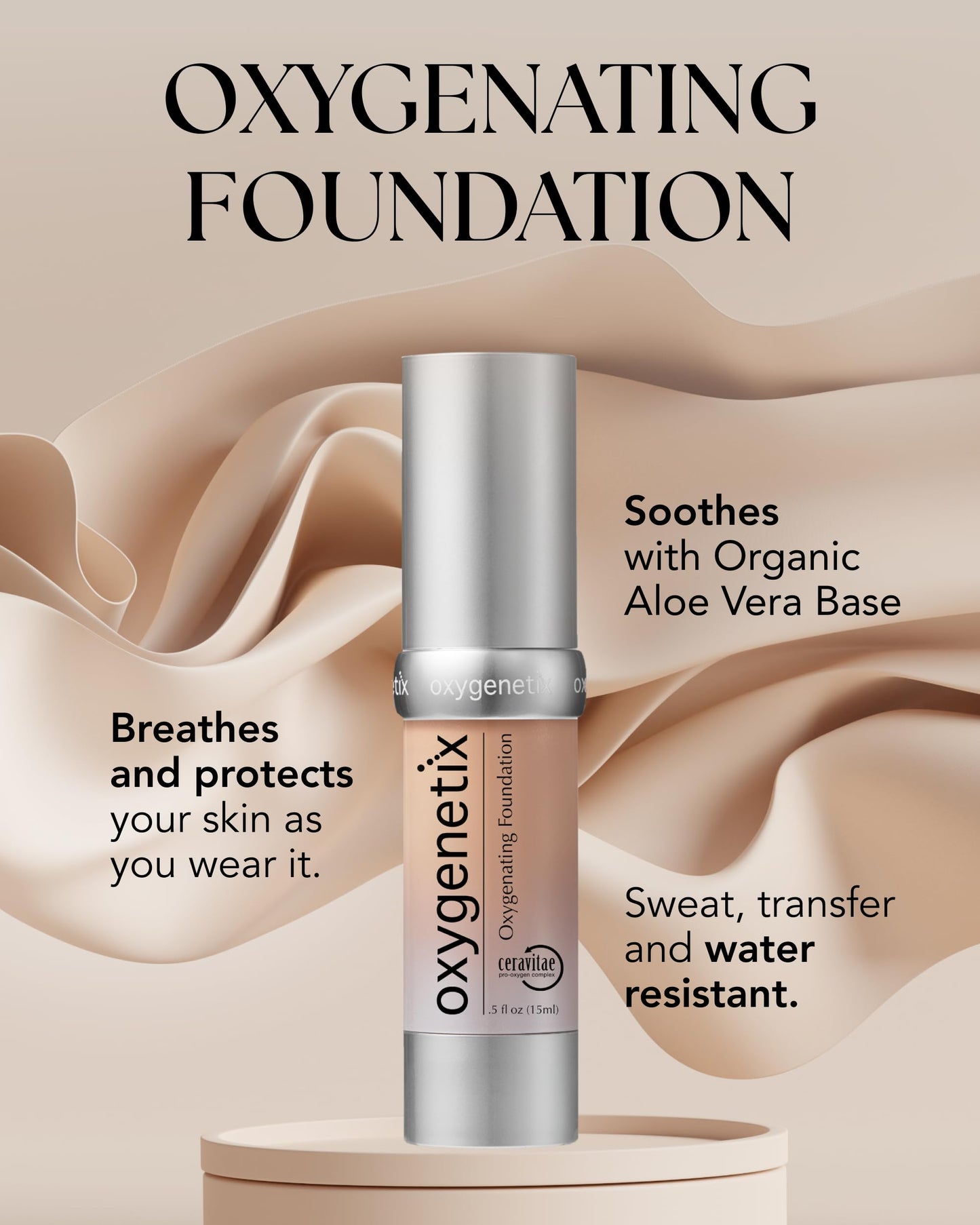 Oxygenetix Oxygenating Foundation - Tawny | Breathable Makeup for Face | Buildable Coverage with Weightless Feel | Longwear Foundation for Women | Beauty & Personal Care Oxygenetix