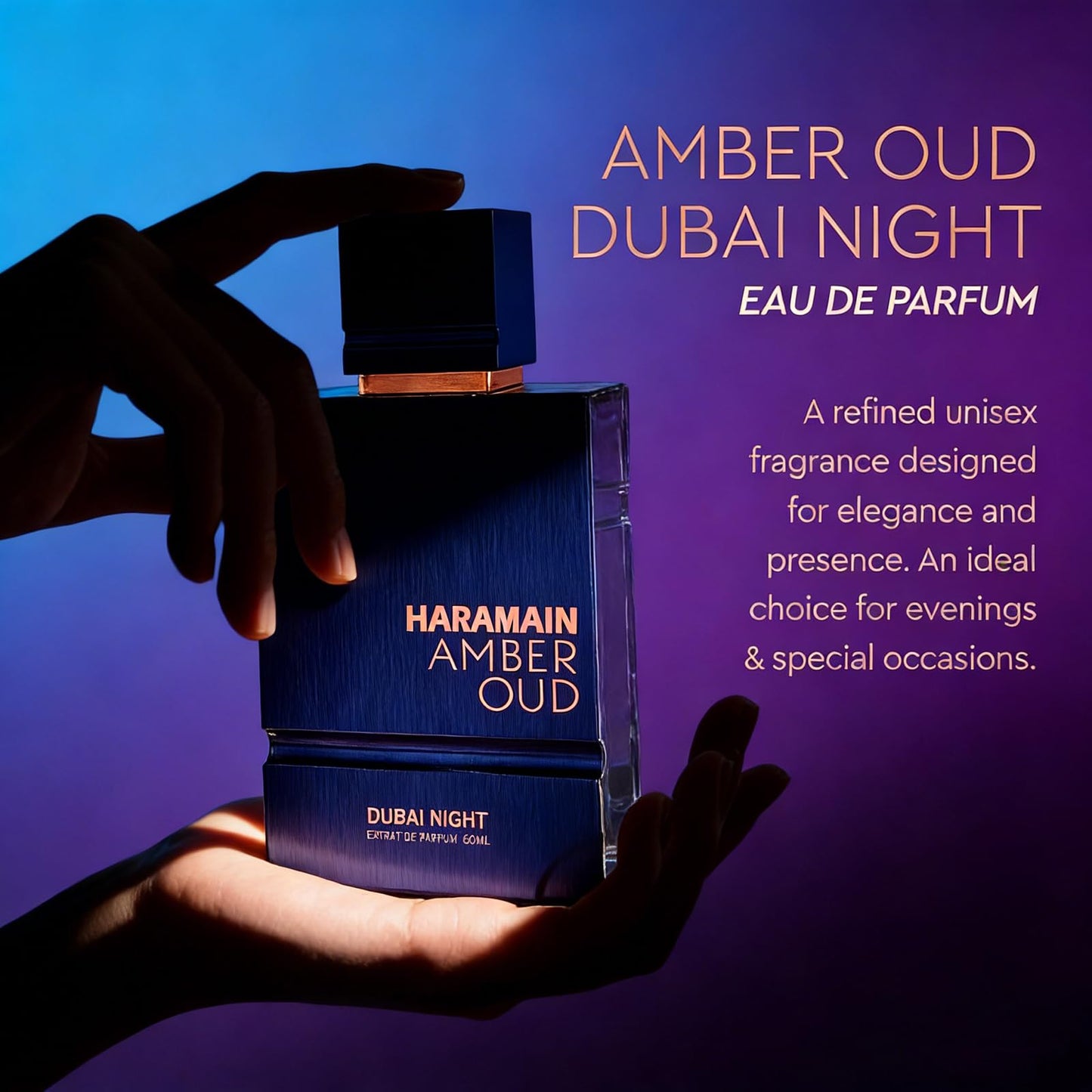 Al Haramain Amber Oud Dubai Night | Oud & Amber Cologne for Men | Long-Lasting Scent with Bergamot & Saffron 60ml (2.0 oz) Beauty & Personal Care Al Haramain