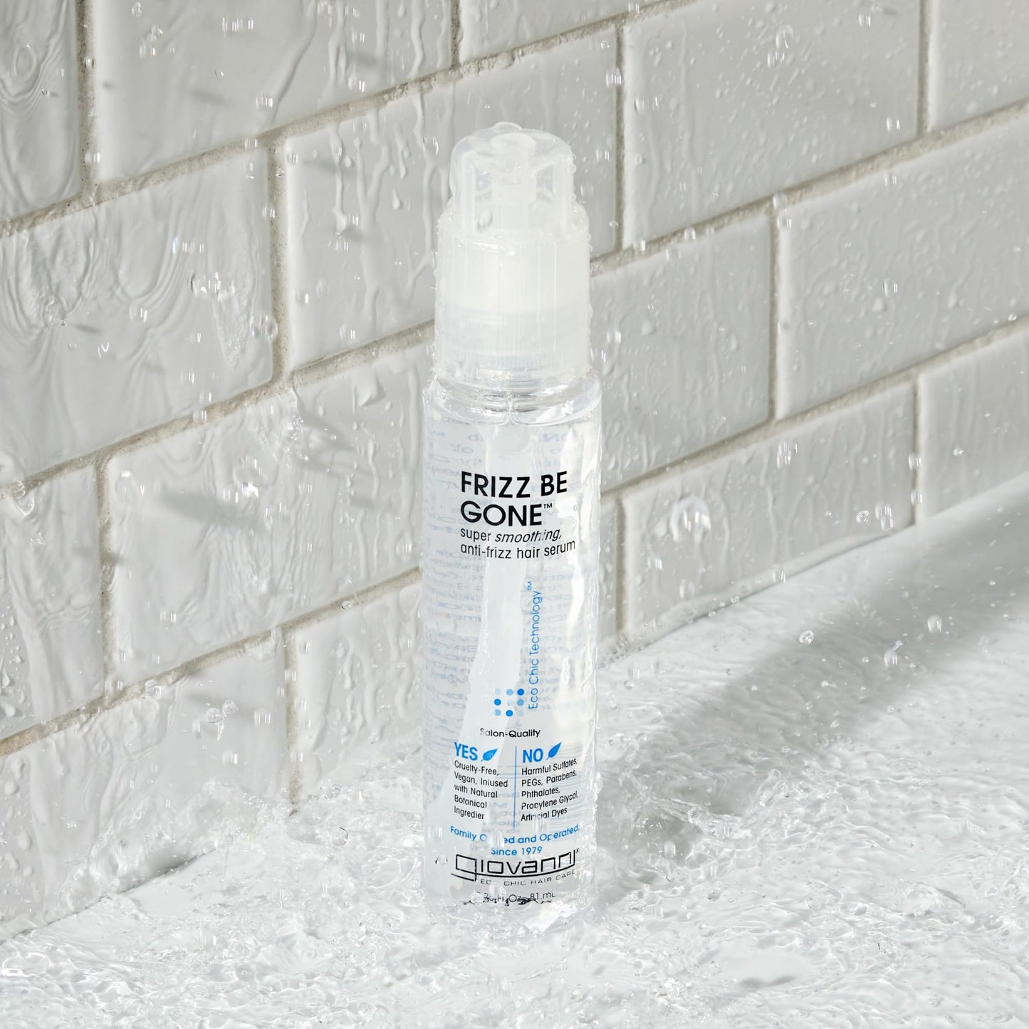 GIOVANNI ECO CHIC Frizz Be Gone - Super Smoothing Anti-Frizz Hair Serum, Adds Shine, Seals in Color, Infused with Natural Botanical Ingredients, Salon Beauty & Personal Care GIOVANNI