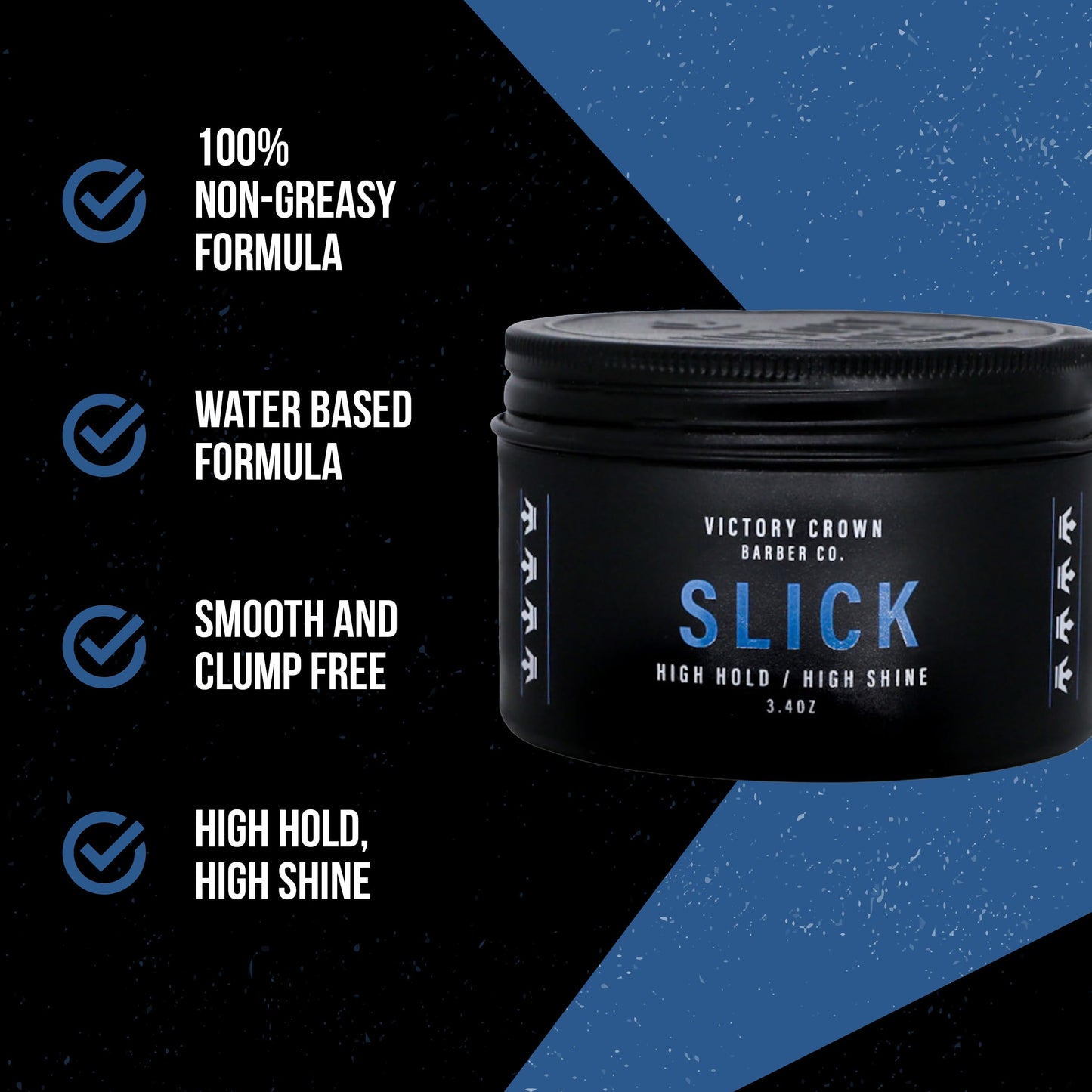 Victory Crown Slick Pomade High Hold & High Shine Natural Hair Styling Grease for Sleek Polished Looks, 3.4 Oz Beauty & Personal Care Victory Crown
