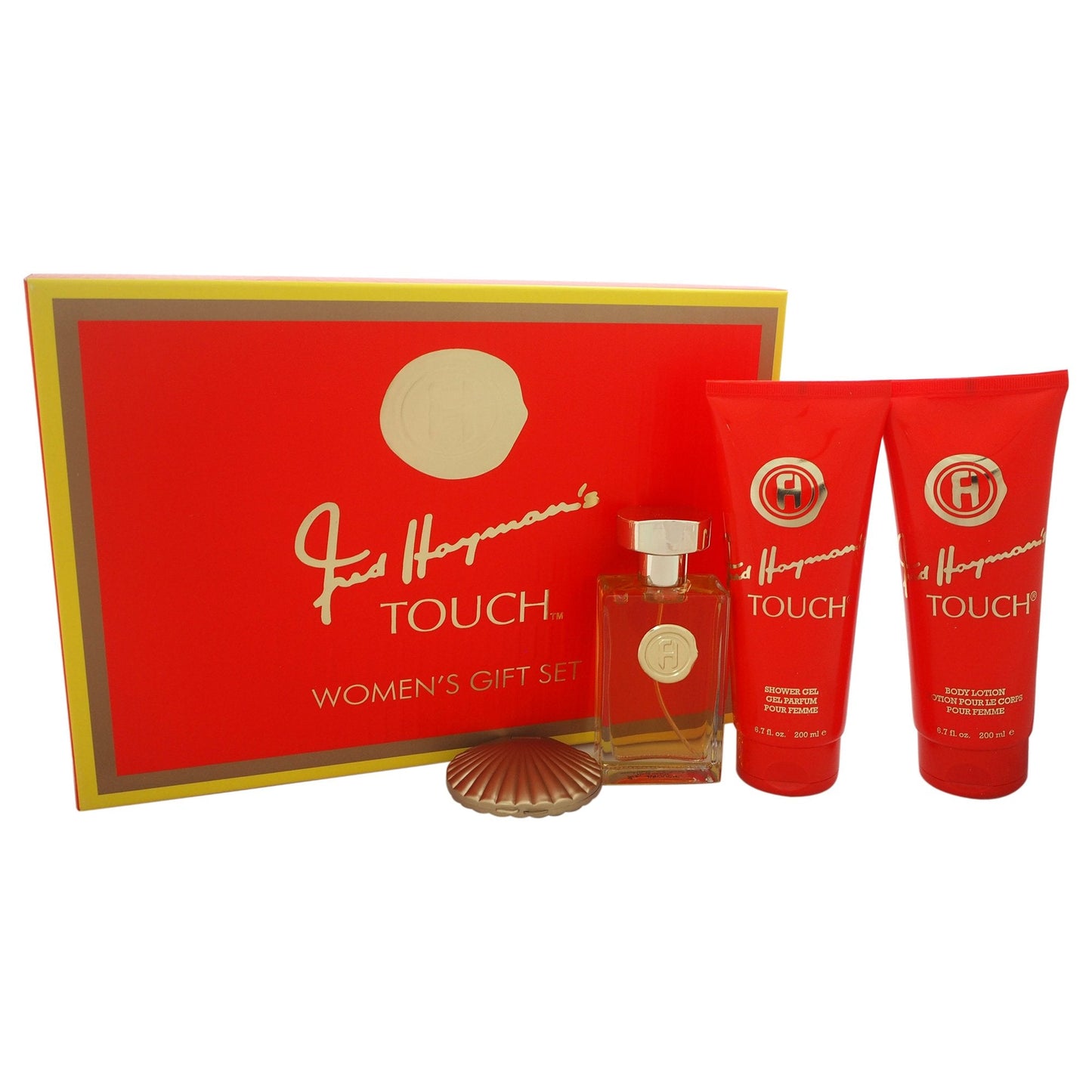 4 Pc Gift Set 3.4oz EDT Spray, 6.7oz Body Lotion, 6.7oz Shower Gel, Mirror Beauty & Personal Care Fred Hayman