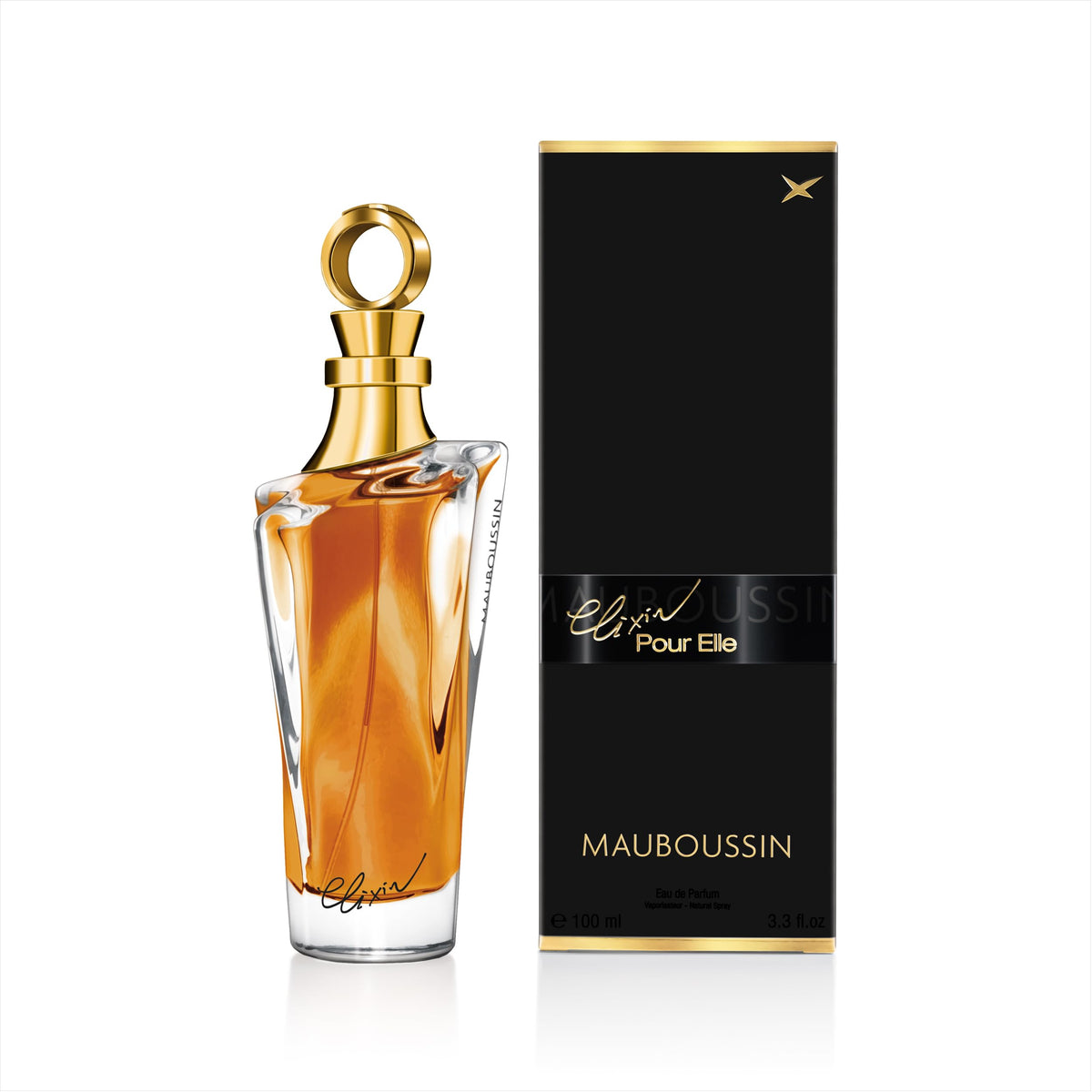 Mauboussin - Elixir Pour Elle 100ml (3.3 Fl Oz) - Eau de Parfum for Women - Floral & Oriental Scents Beauty & Personal Care Mauboussin