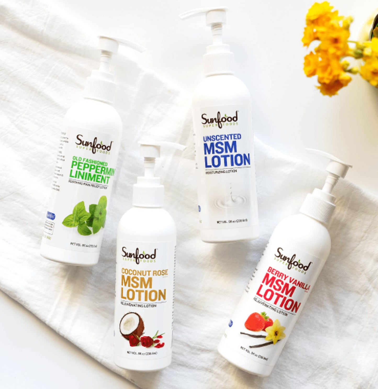 Sunfood Superfoods Unscented MSM Lotion. 8 oz Bottle Beauty & Personal Care Sunfood Superfoods