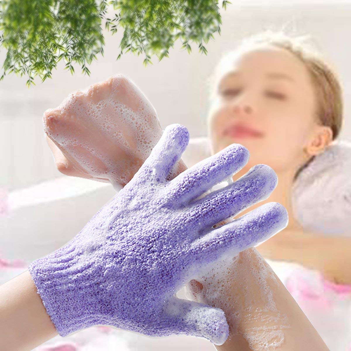 Exfoliating Bath Gloves Body Scrub Wash Mitts Skin Massage Sponge Towel Deep Cleansing Dead Skin Loofah Brush Scrub Luxury Spa Heavy with Lanyard Beauty and Personal Care yeyimei