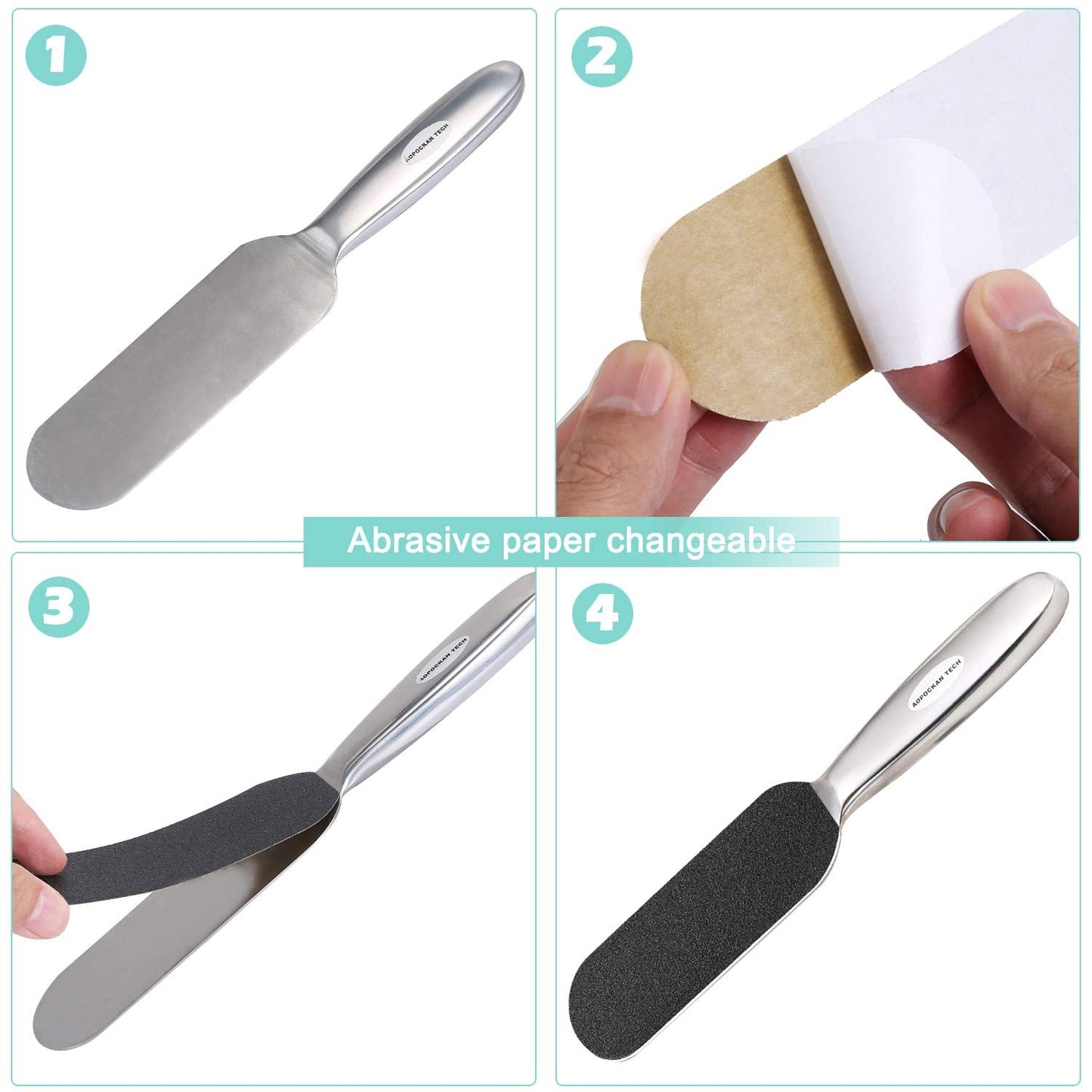 Professional Pedicure Foot File,Coarse/Fine Double Side and Reusable Stainless Steel Cracked Skin Corns Callus Remover Feet Rasp Beauty & Personal Care AOPOCKAN TECH