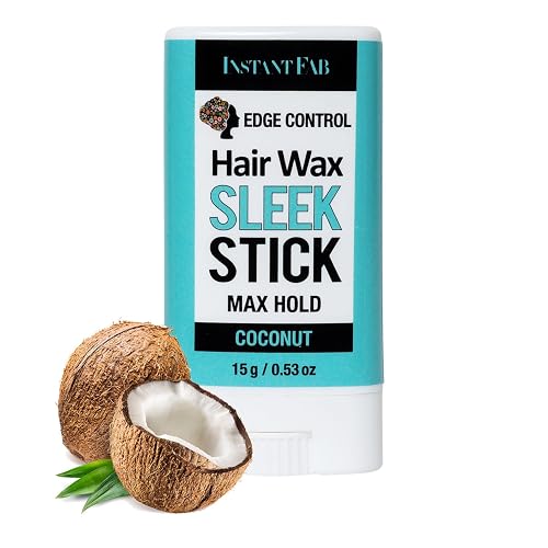 STUDIO LIMITED Instant Fab Edge Control Hair Wax Sleek Max Hold Styling Pomade, Non-greasy Coconut Scented Hair Wax (0.53oz/ 15g, 1 Pack) Beauty & Personal Care STUDIO LIMITED