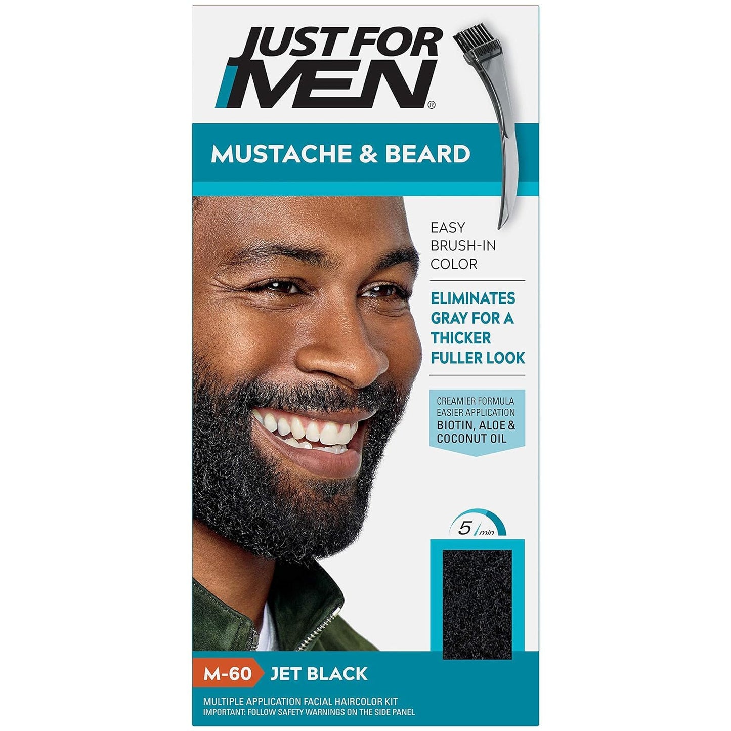 JUST FOR MEN Color Gel Mustache, Beard & Sideburns 115 Jet Black 1 Each (Pack of 10) Beauty & Personal Care Just for Men