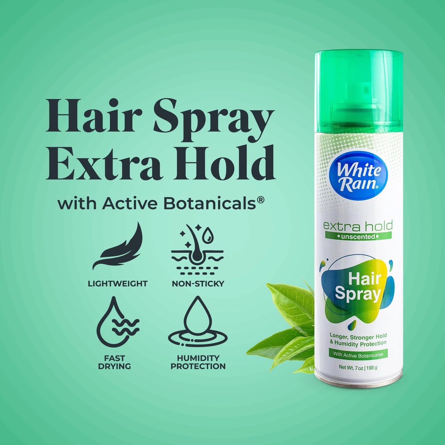 White Rain Hairspray Extra Hold Unscented, 7 oz (Pack of 1), Aerosol Hairspray for Women & Men, Humidity Resistant, Fragrance-Free, Non-Sticky Beauty & Personal Care White Rain
