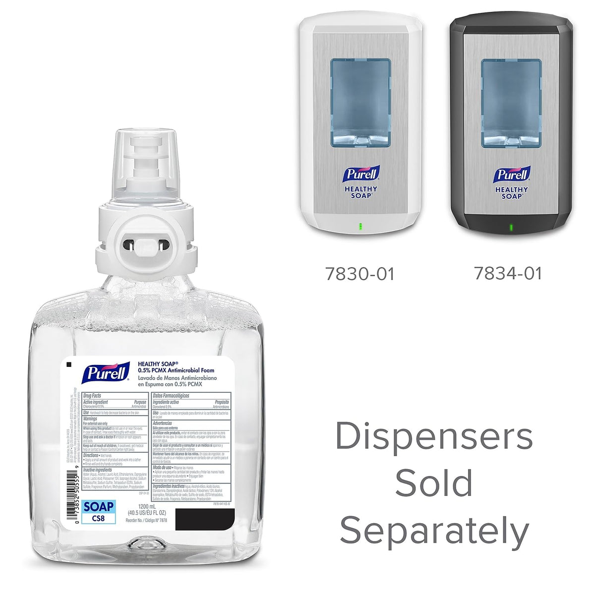 Purell CS8 PCMX Antimicrobial Foam Soap Refill 2ct x 1200 mL - 7878-02