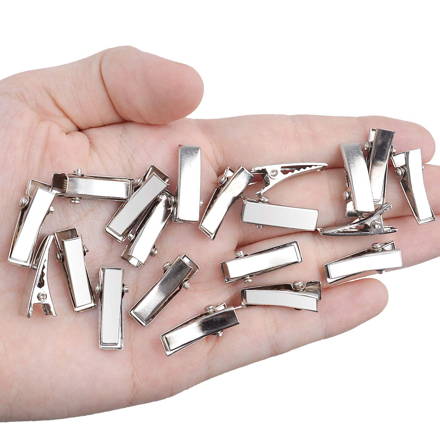 Alligator Hair Clips, 100pcs 2cm Single Prong Duckbill Hair Clips with Teeth Flat Top Crocodile Hair Pins Barrette for Hairbow Accessory Crafts Beauty & Personal Care Hendevl