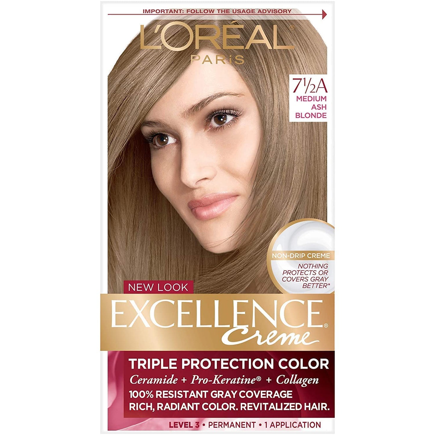 L’Oreal ParisExcellence Creme - 7-1/2A Medium Ash Blonde (Cooler) 1 Each (Pack of 6) Beauty & Personal Care L'Oreal Paris