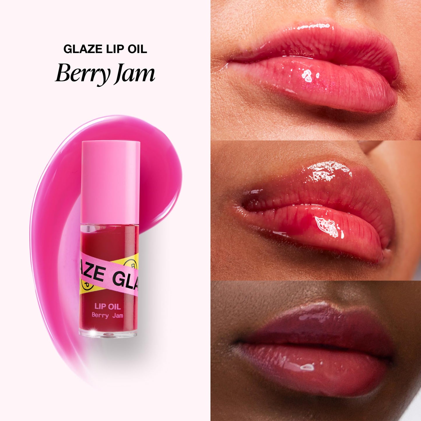 Innbeauty Project Glaze Lip Oil Berry Jam, Hydrating Vegan Lip Oil Gloss Hybrid, 0.2 OZ Beauty & Personal Care Innbeauty Project
