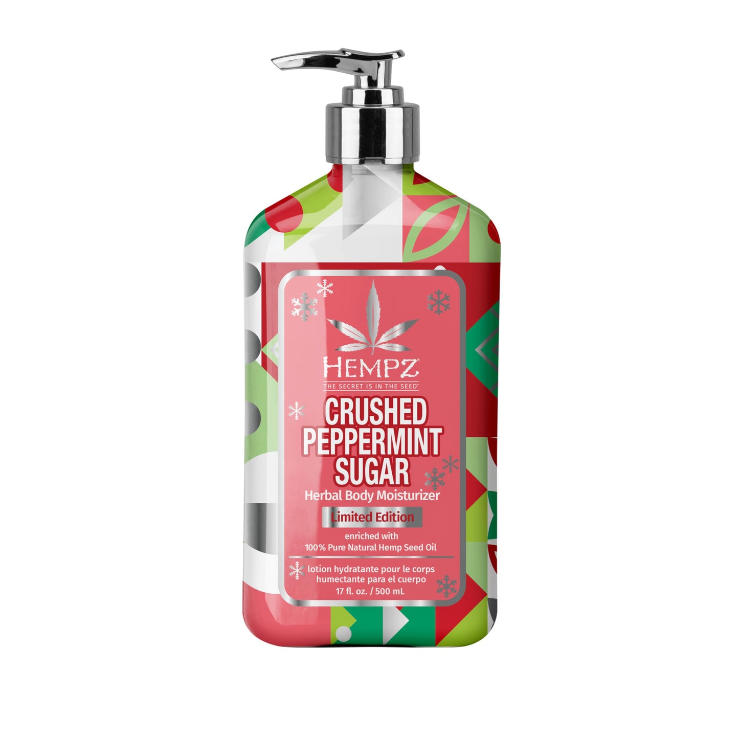 Hempz Crushed Peppermint Sugar Body Lotion, Moisturizer for men and women, Holiday Gifts, 17 oz Beauty & Personal Care Hempz