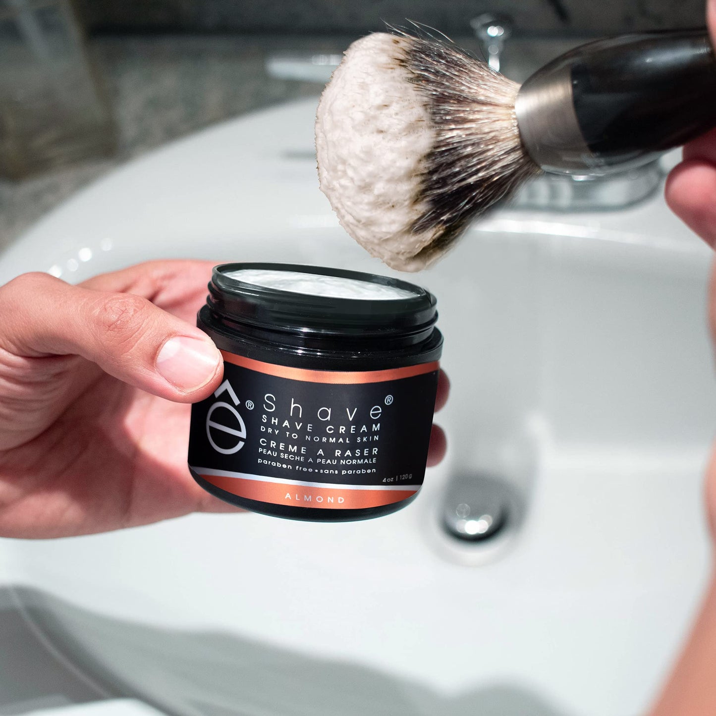 eShave Shaving Cream for Men 4 oz, Almond, prevents shaving irritation and razor burn, generates a rich lather for a soft, silky, Smoothest Shave Beauty and Personal Care eShave