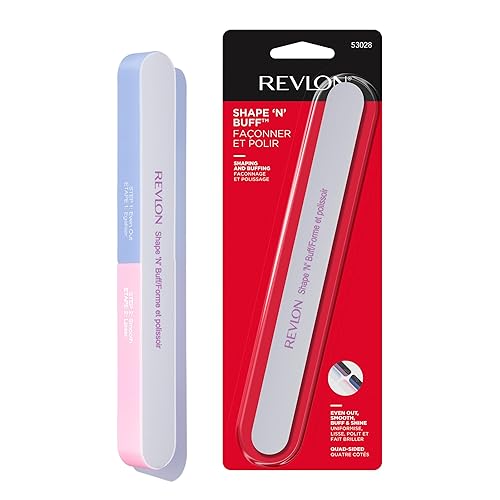 Revlon Shape 'N' Buff Nail Buffer Block, All-in-One Manicure Tool for Shaping & Shining Natural Fingernails, 1 Count Beauty & Personal Care REVLON