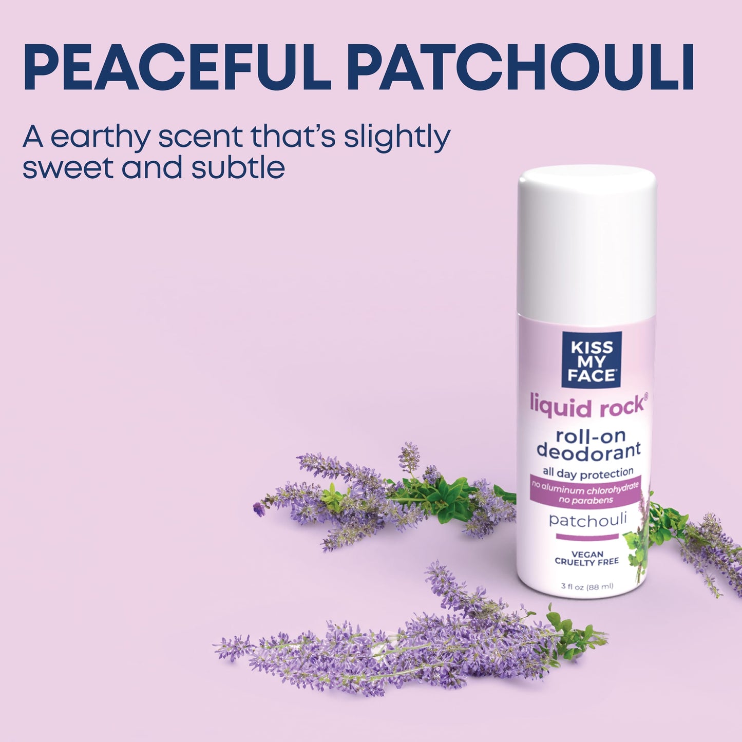 Kiss My Face, Liquid Rock Roll On Peaceful Patchouli, 3 Fl Oz Beauty and Personal Care Kiss My Face