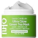 SeoulCeuticals Korean Skin Care Face Mask for Sensitive Skin - Korean Skincare Green Tea Wash Off Masks - K Beauty Face Masks - Aloe Vera Mask + Beauty & Personal Care SeoulCeuticals
