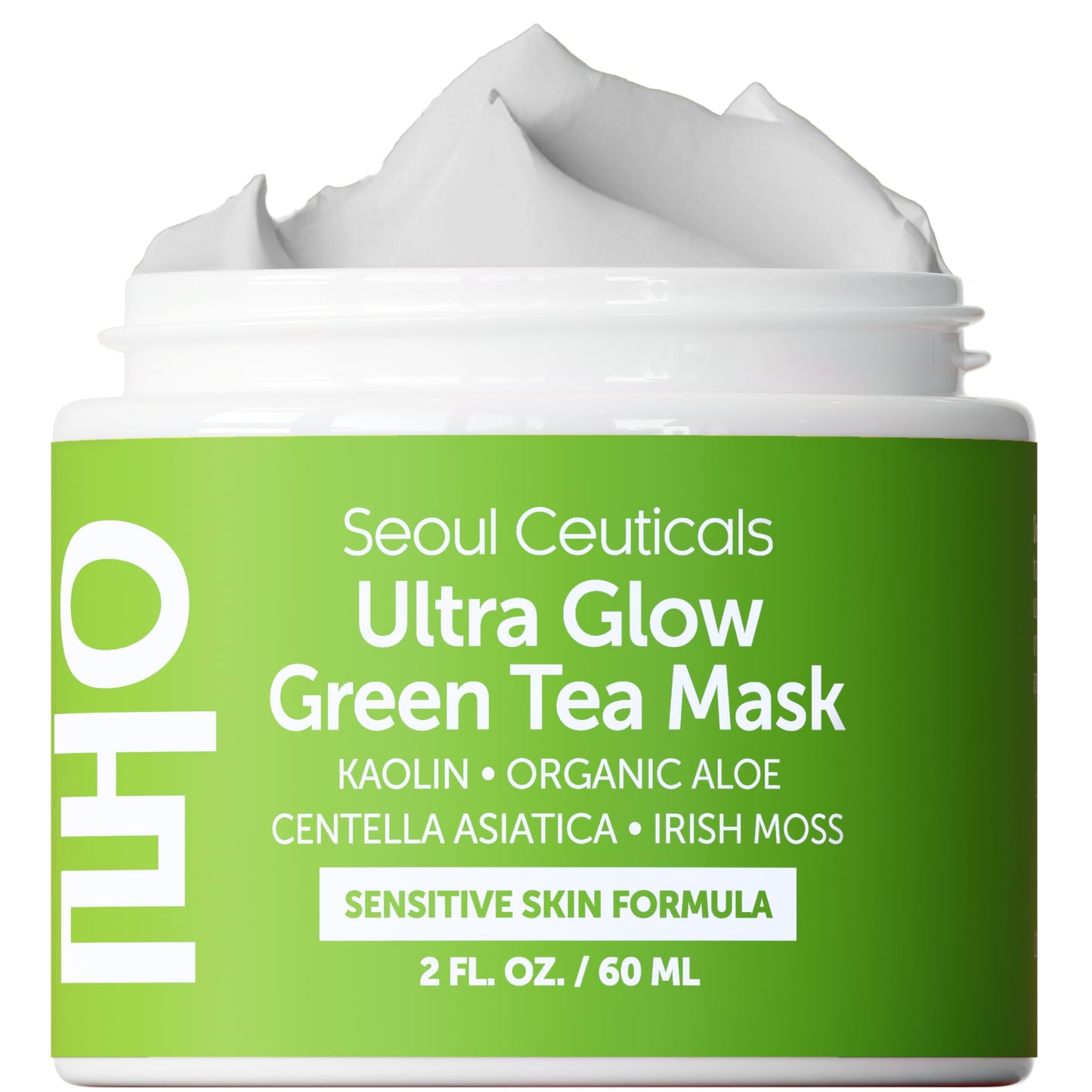 SeoulCeuticals Korean Skin Care Face Mask for Sensitive Skin - Korean Skincare Green Tea Wash Off Masks - K Beauty Face Masks - Aloe Vera Mask + Beauty & Personal Care SeoulCeuticals