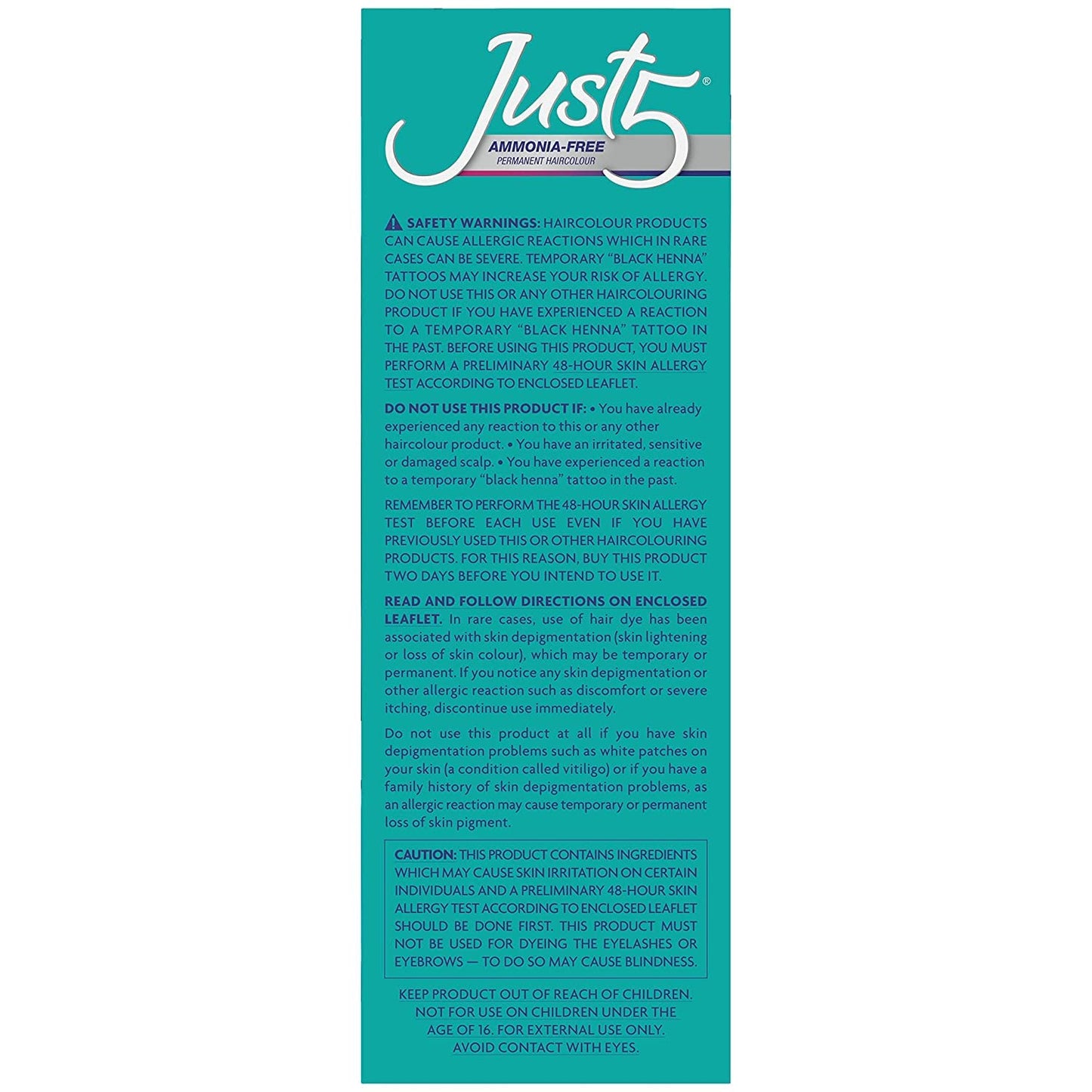 Just 5 Color Natural Jet Black (6 Pack) by Just 5 Beauty & Personal Care Just My Style