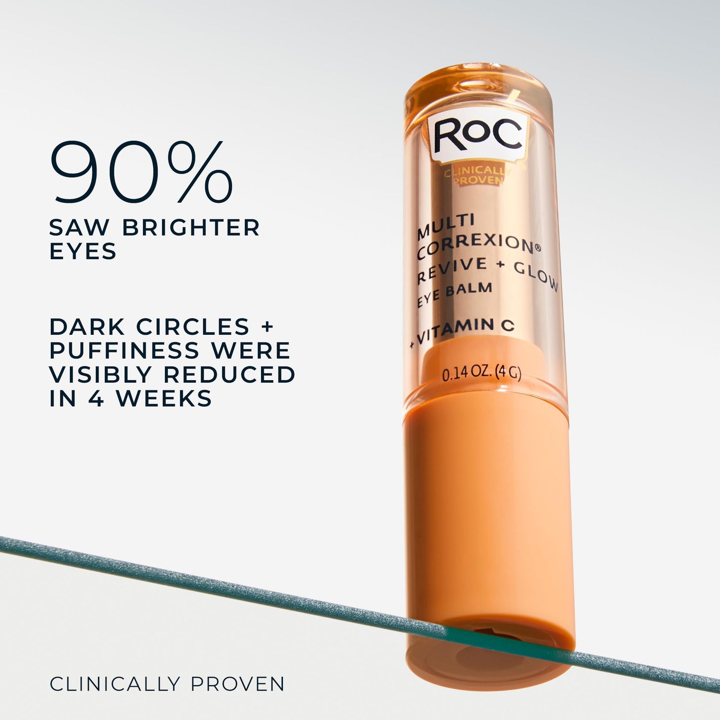 RoC Multi Correxion Revive + Glow Eye Balm with Vitamin C (0.14 oz) + Retinol Eye Cream Packette Beauty & Personal Care RoC