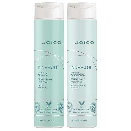 Joico InnerJoi Hydration Shampoo & Conditioner Set | For Dry Hair & Scalp | Sulfate & Paraben Free | Naturally-Derived Vegan Formula | 10.1 Fl Oz Beauty & Personal Care Joico