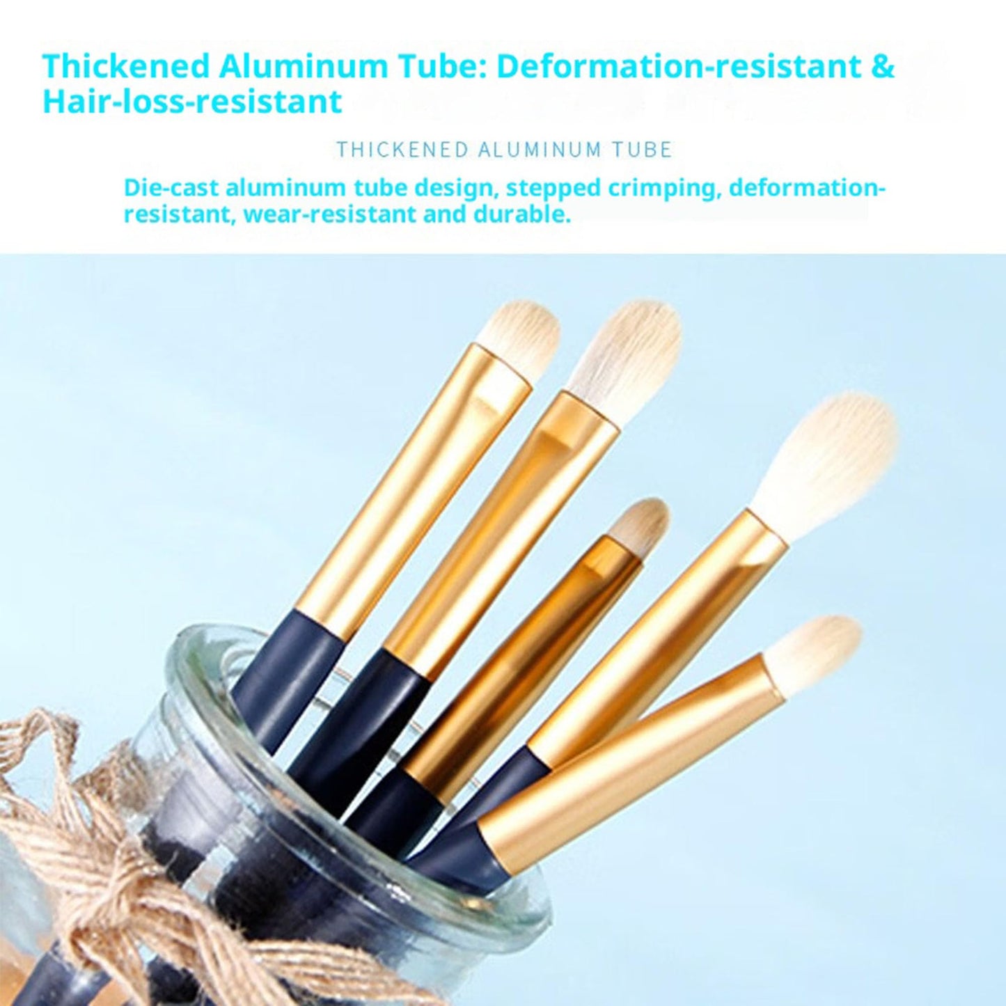 5-Piece Professional Eye Makeup Brush Set Ideal for Concealer, Eyebrow Makeup, And Eyeliner Application Features Soft Bristles and Injection-Molded Beauty & Personal Care SSyntillate