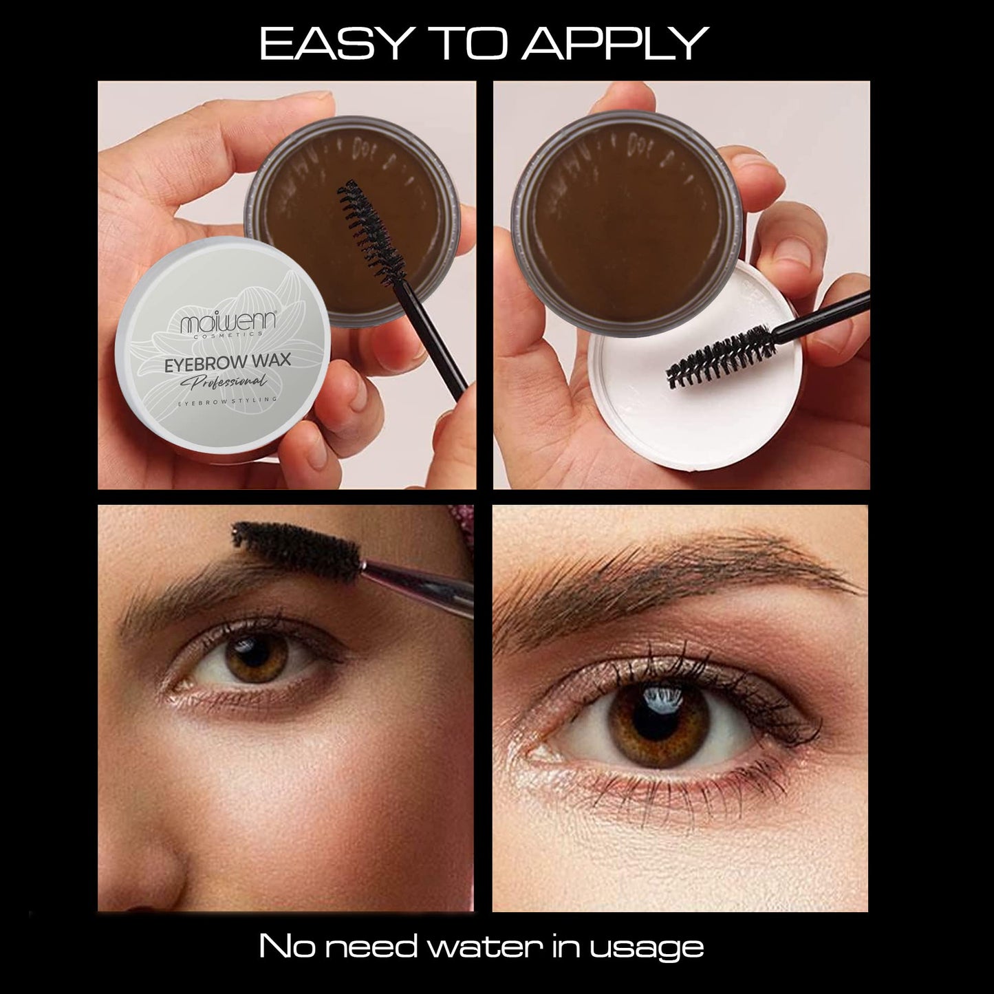Maiwenn Make Up Eyebrow Wax, 4D Brow Freeze Styling Gel, Long Lasting Waterproof, for Natural, Fluffy and Feathery Brows Beauty & Personal Care maiwenn