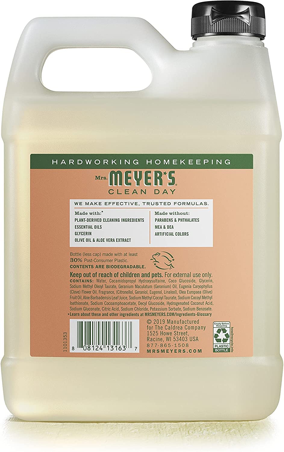 MRS. MEYER'S CLEAN DAY Hand Soap Refill, Made with Essential Oils, Geranium, 33 Fl. Oz (Pack Of 2) Beauty & Personal Care Mrs. MEYER'S