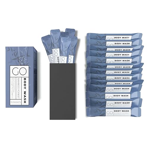 Go Essentials Travel Size Body Wash Packets - Single Use amenity for Women & Men. TSA Travel Size Toiletries Beauty & Personal Care Go Essentials