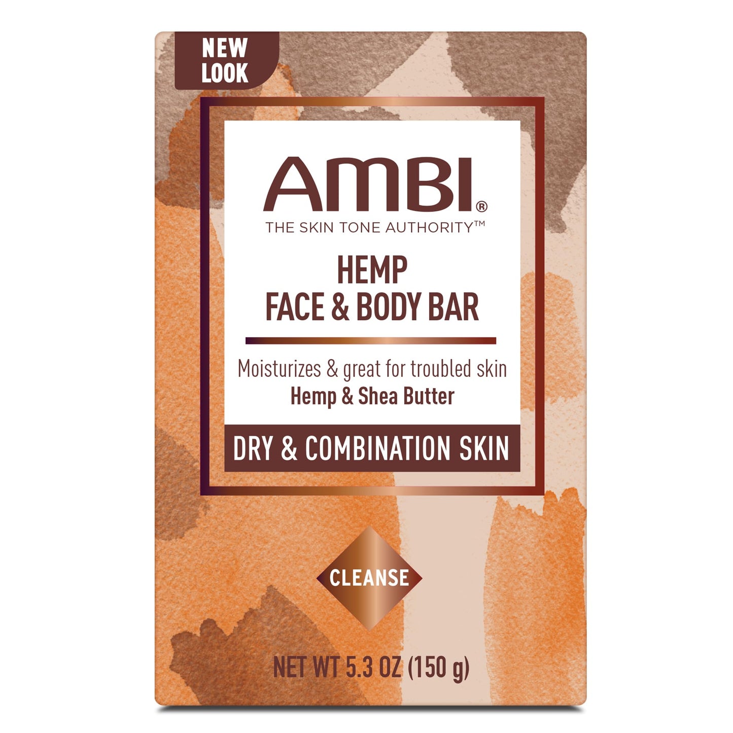 Ambi Hemp Face and Body Bar, Moisturizing and Gentle for Troubled Skin, Dermatologist Tested, Non-Comedogenic, and Hypoallergenic, 5.3 Ounce (3) Beauty & Personal Care Ambi