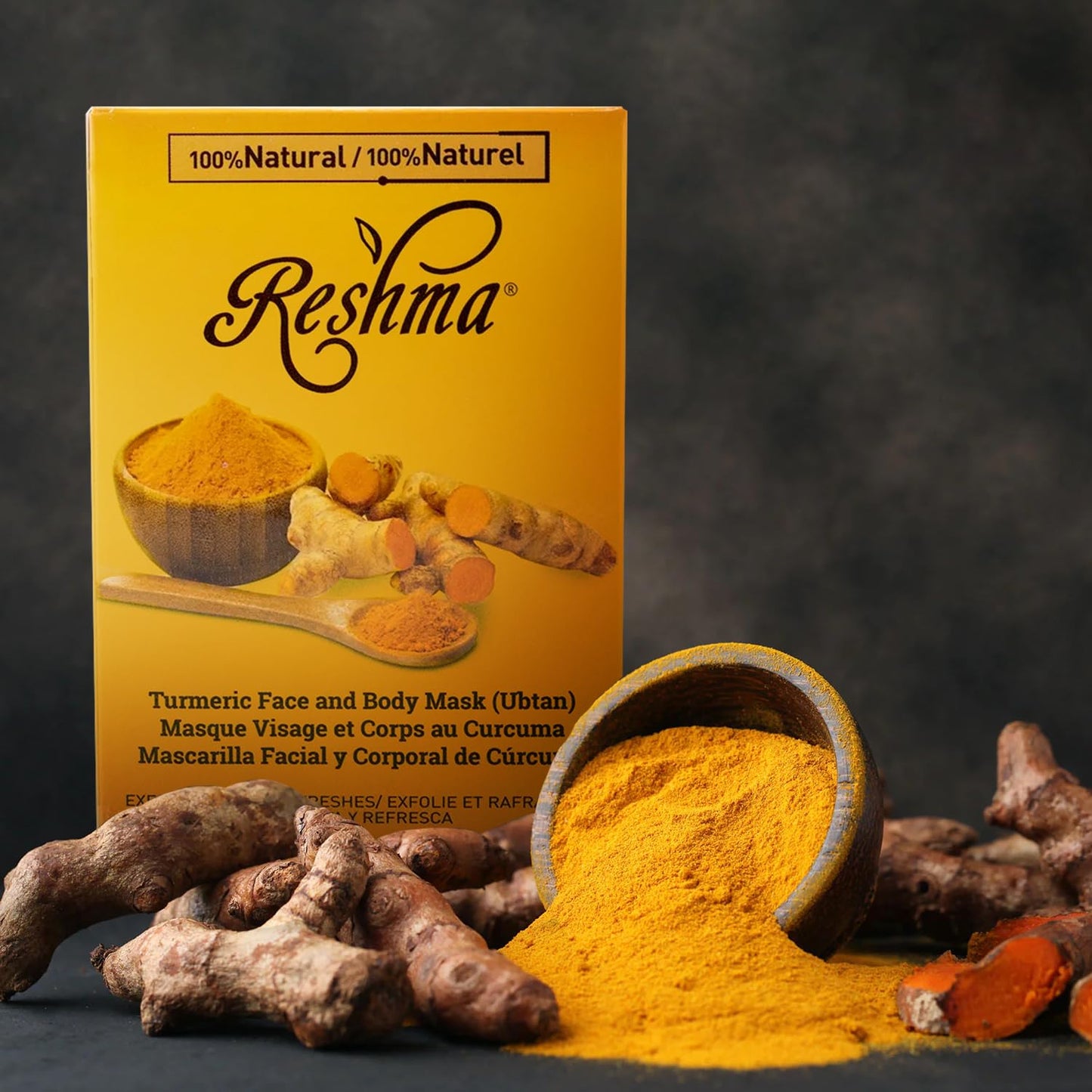 Reshma Beauty Turmeric Face Mask (Ubtan) | All Natural Ingredients - Barley Seed, Gram Seed, Turmeric, and Sandalwood | Brightening and Hydrating Mask Beauty & Personal Care Reshma Beauty