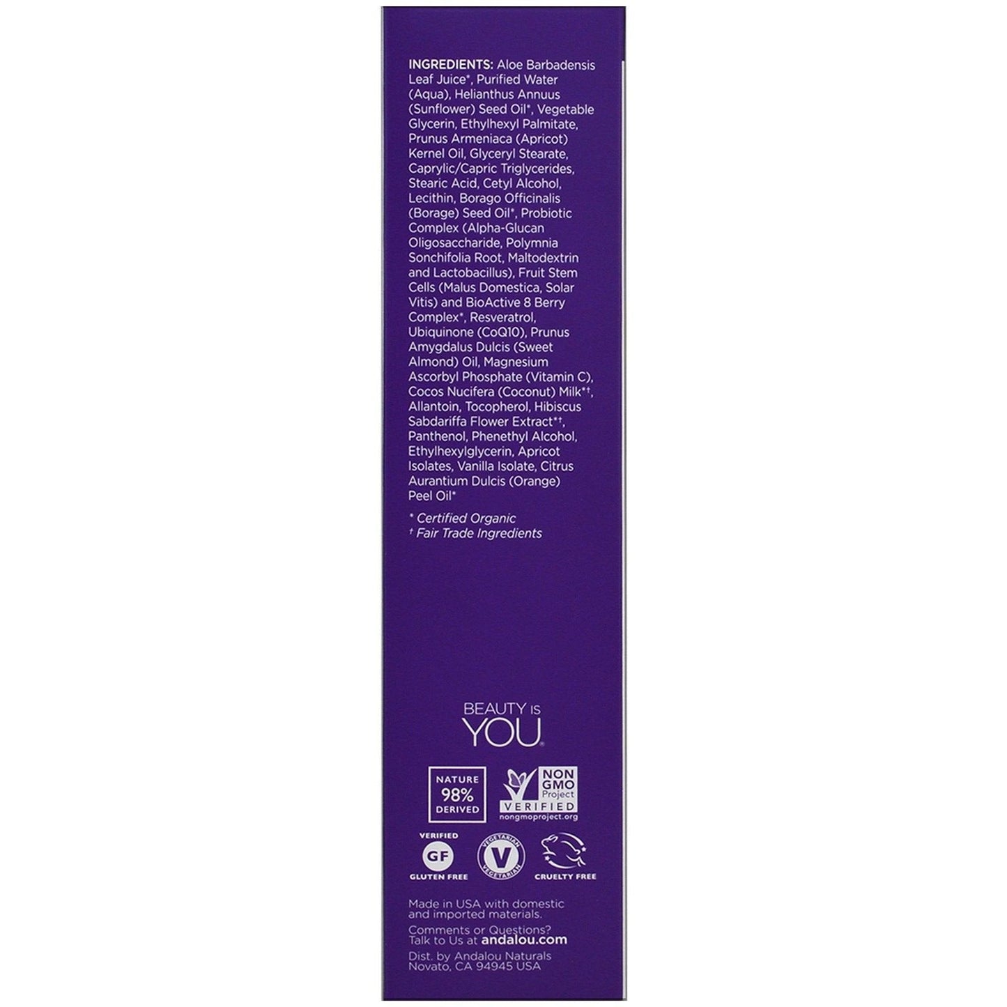 Andalou Naturals Cleansing Milk for Dry Sensitive Skin Apricot Probiotic - 6 fl oz Beauty & Personal Care Andalou Naturals