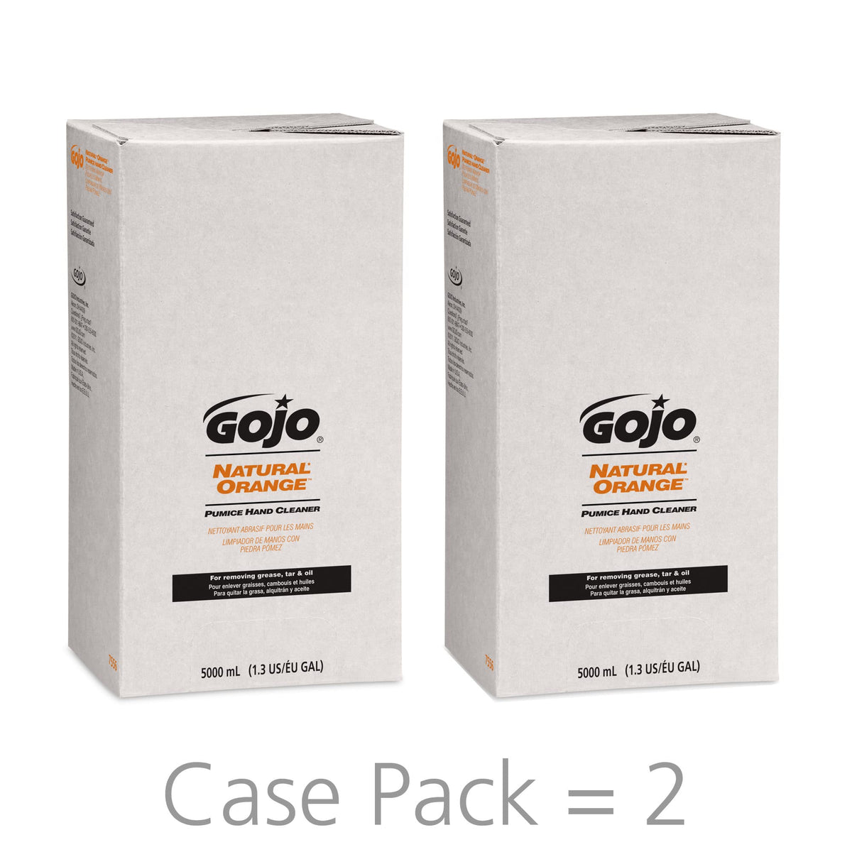 GOJO PRO TDX Natural Orange Pumice Refill, 2ct x 5000 mL - 7556-02
