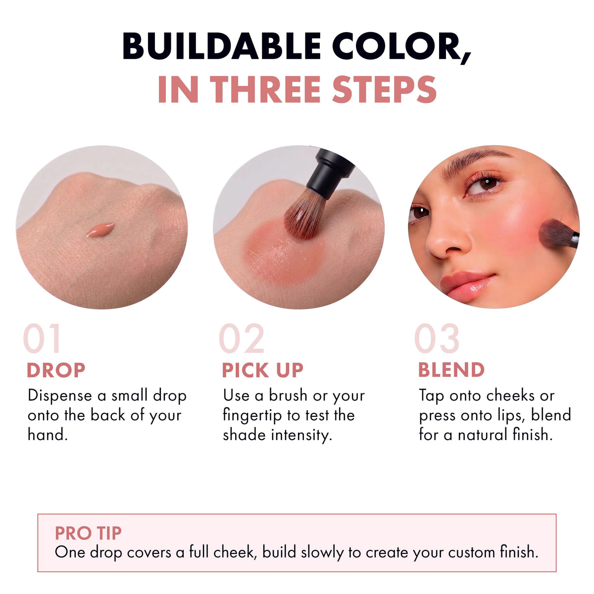 Daniel Sandler Watercolour Liquid Blush - Buildable Long-Lasting Matte Pastel Pink Cheek Tint for Cheeks & Lips - Water-Resistant Formula for All Skin