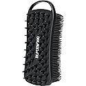 Blackwood For Men Double Duty Beard & Body Scrubber - Dual-Sided Men's Shower Tool - Handheld Body Wash Brush with Long Soft Silicone Bristles Beauty & Personal Care Blackwood For Men