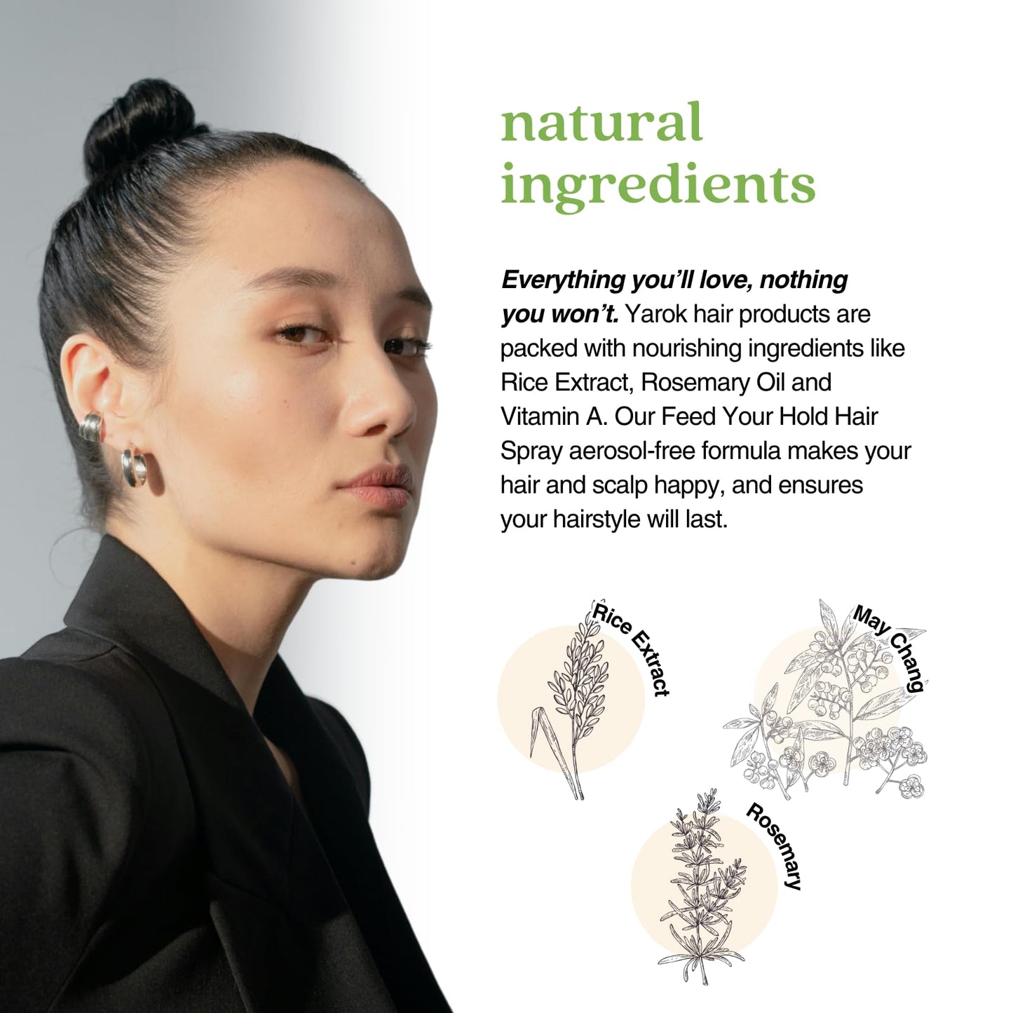 Yarok Feed Your Hold - Volumizing Hair Spray for Fine Hair. Flexible Hold Organic Hairspray for Women. Natural, Alcohol-Free & Vegan - Nutrients Beauty & Personal Care YAROK FOOD FOR YOUR HEAD. GOOD FOR THE EARTH.
