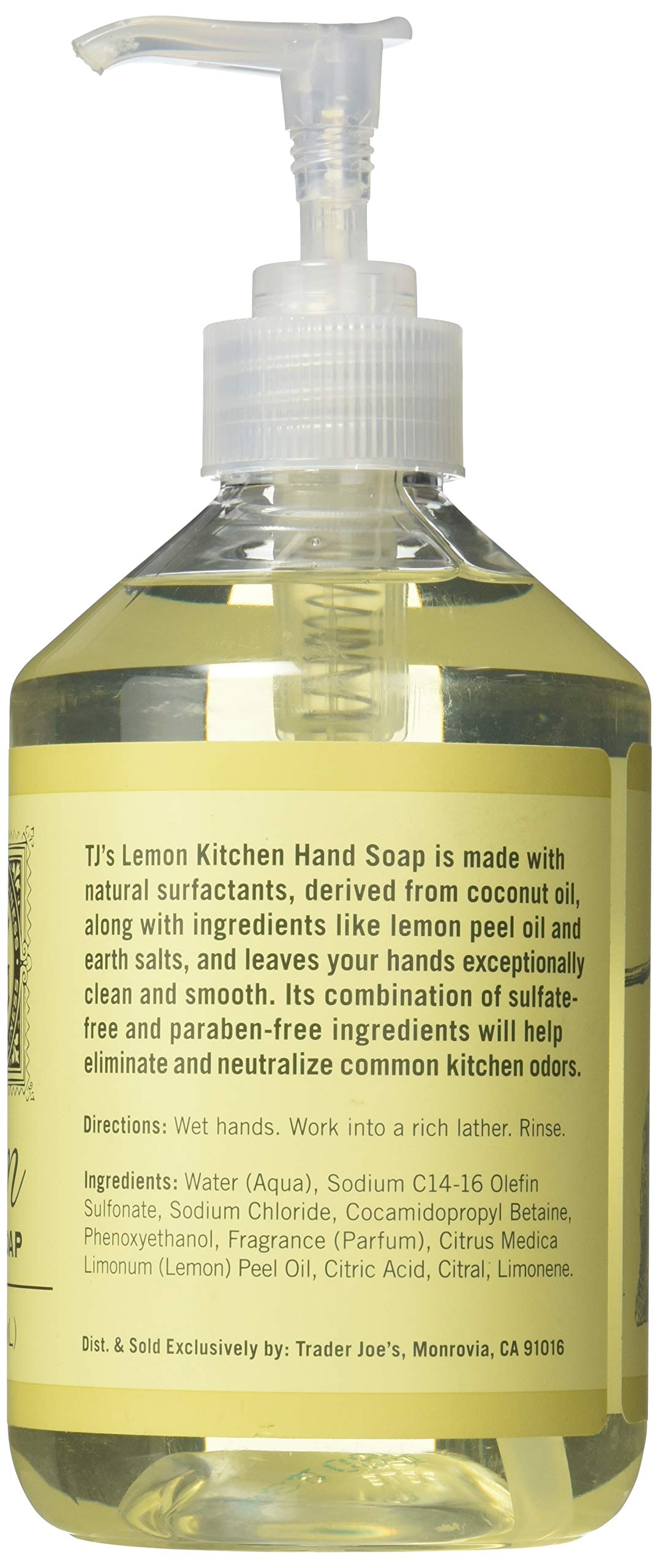 Trader Joes Next to Godliness Hand Soap (Lemon Kitchen Hand Soap) Beauty & Personal Care Trader Joe's