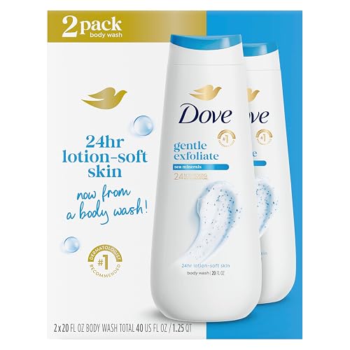 Dove Body Wash 2 Count Gentle Exfoliating With Sea Minerals Instantly Reveals Visibly Smoother Skin Cleanser That Effectively Washes Away Bacteria Beauty & Personal Care Dove