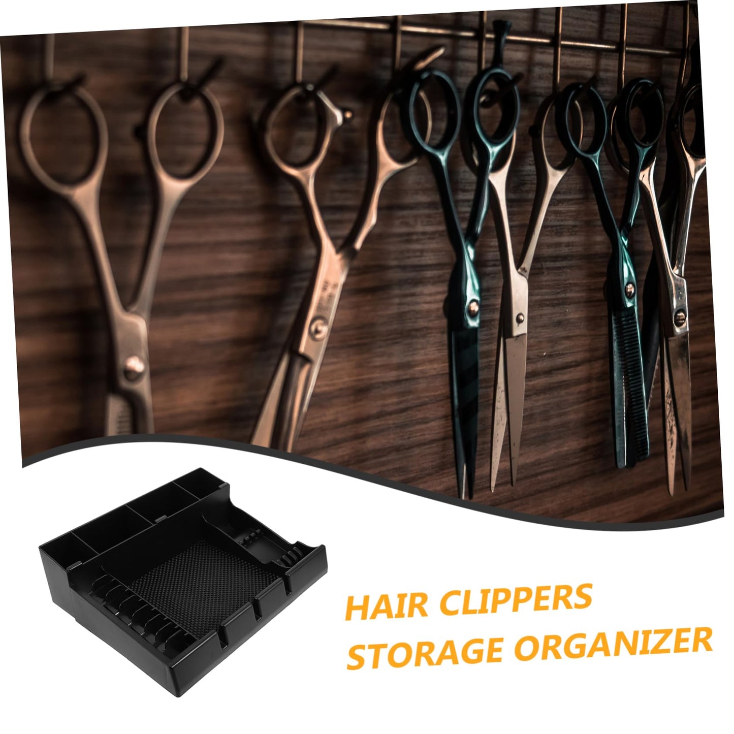OUNONA Barber Clipper Tray Organizer Durable Clipper Guard Holder for Salon Tools Portable Haircut Supplies Storage Keeps Combs Cutting Guides Neat Beauty and Personal Care OUNONA
