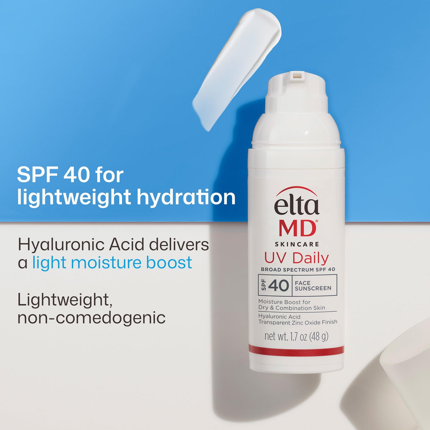 EltaMD UV Daily SPF 40 Face Sunscreen Moisturizer with Zinc Oxide, Daily Face Moisturizer with SPF, Sunscreen, For Dry Skin 1.7 oz Pump Beauty & Personal Care EltaMD