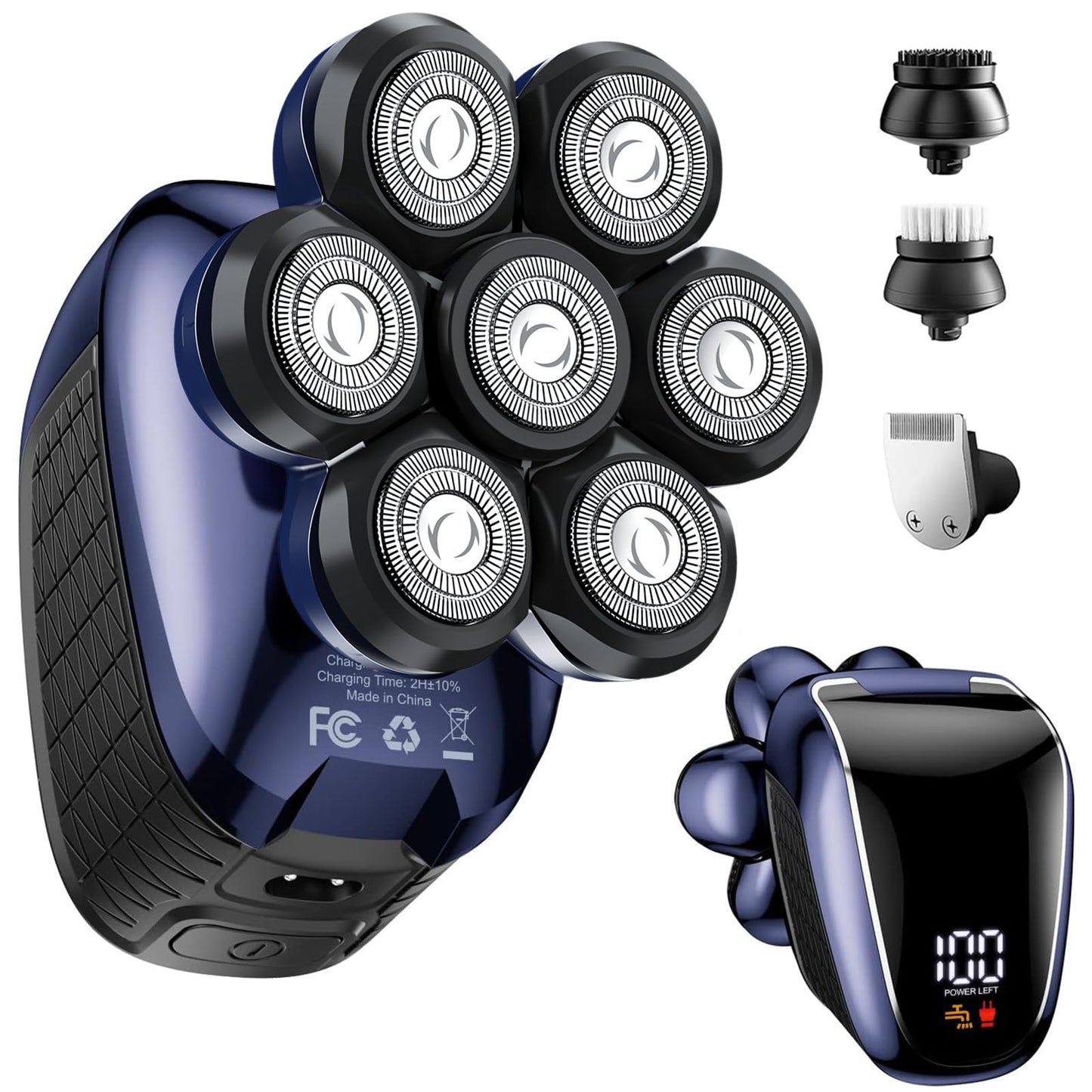 ????%?????? Head Shavers for Bald Men: ??-????-?? Electric Razor - Waterproof Wet Dry Shaving - Professional Grooming Kit for Balder - Rechargeable Head Beauty and Personal Care SOBIY