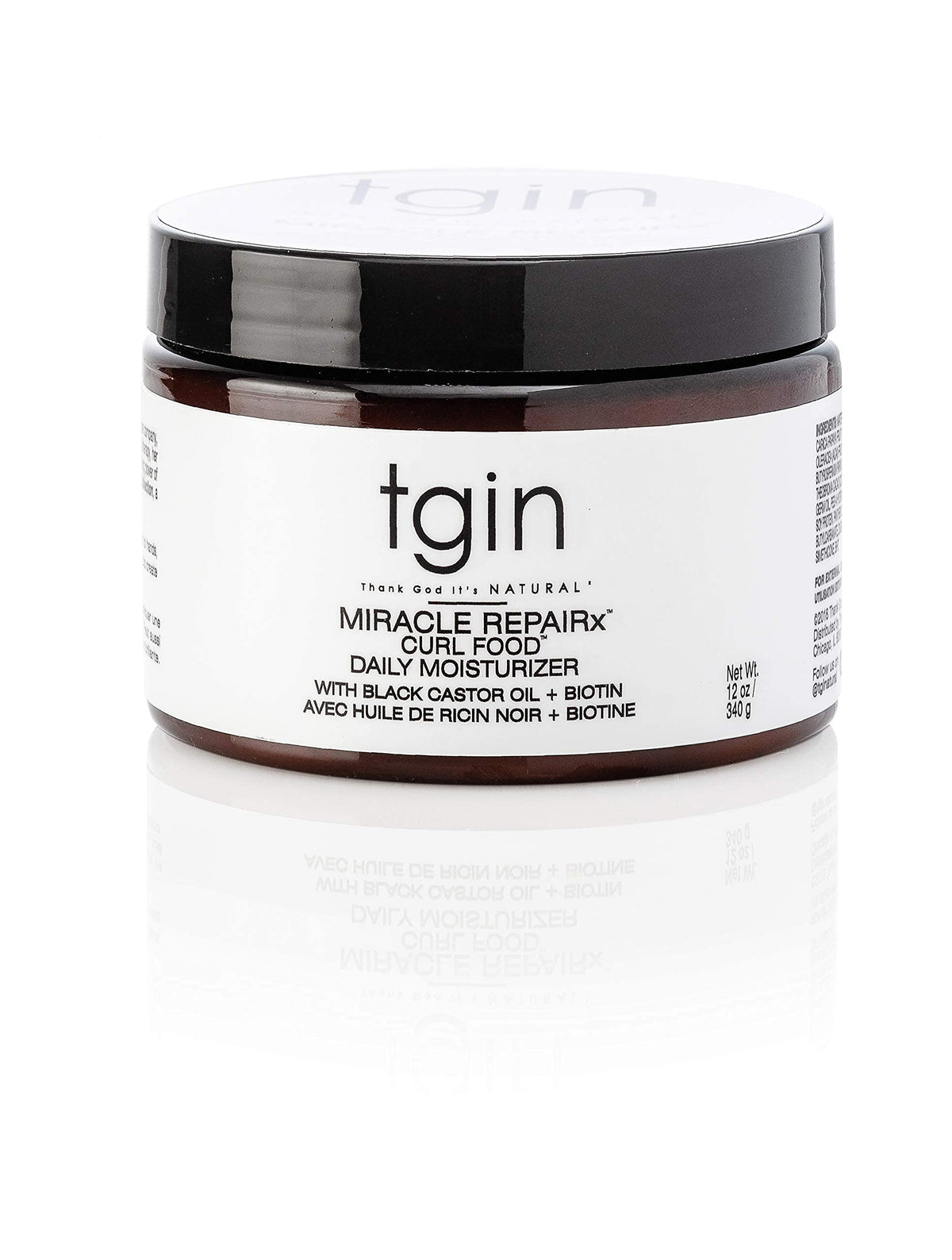 tgin Miracle RepaiRx Curl Food Daily Moisturizer for Curly, Coily and Wavy Hair, Moisturizing Curl Cream for Dry, Damaged Hair, 12 oz Beauty & Personal Care Thank God It's Natural