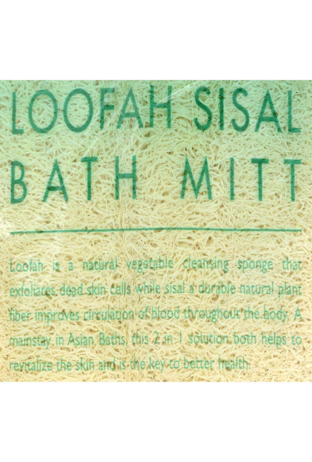 EARTH THERAPEUTICS Loofah Sisal Bath Mitt, 1 EA Beauty & Personal Care Earth Therapeutics